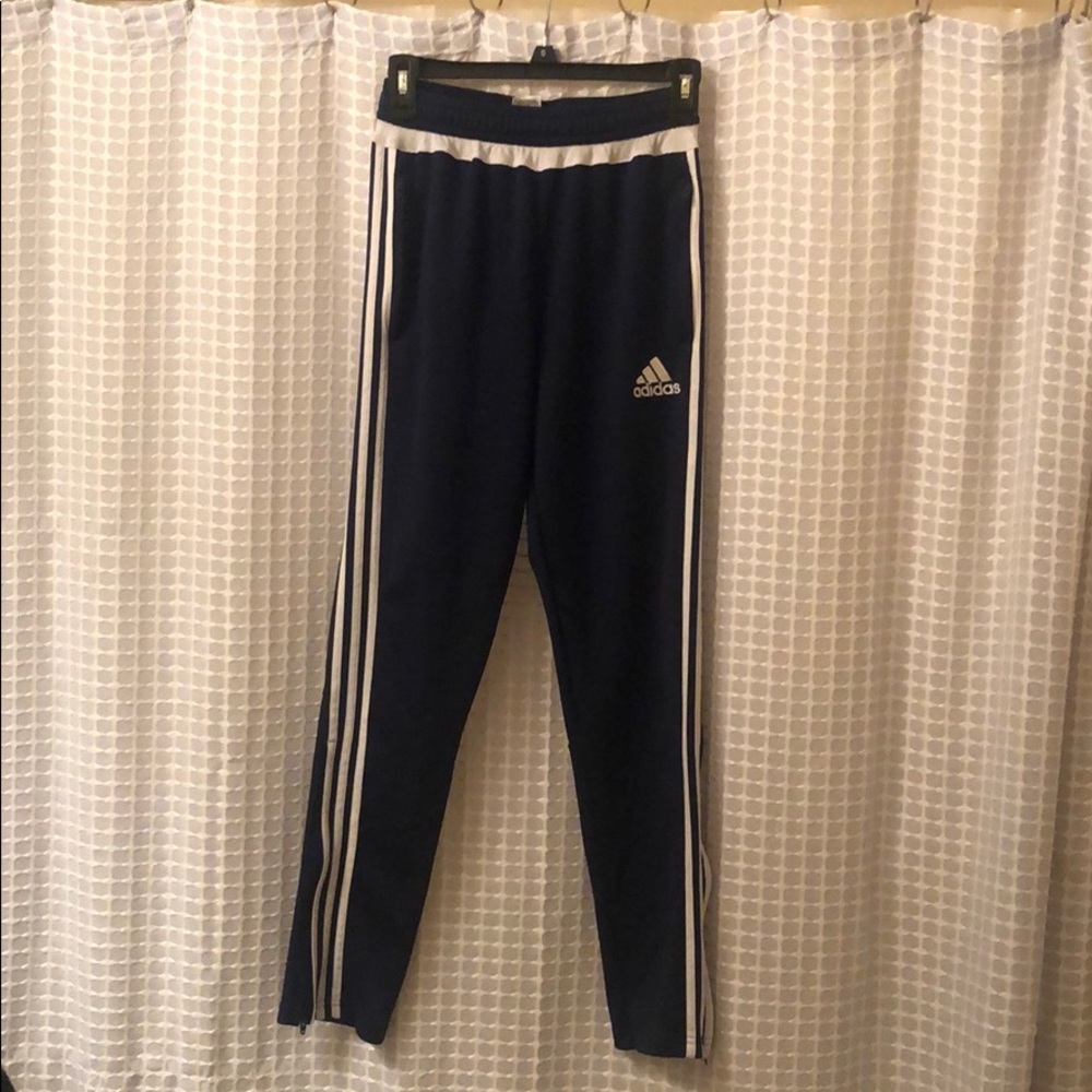 Adidas Women Unisex Large Blue Track/Jogger/Pants